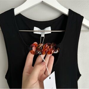 NWT L’Acadamie Tortoise Shell Tank Black